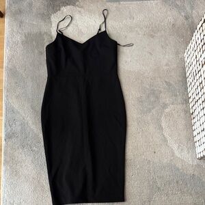 1. State Black Midi Dress with Spaghetti Straps